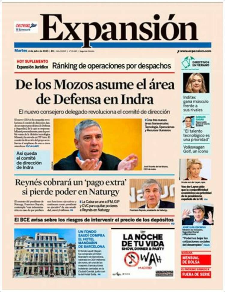 Portada de Expansión (España)