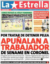 Portada de La Estrella de Concepción (Chile)