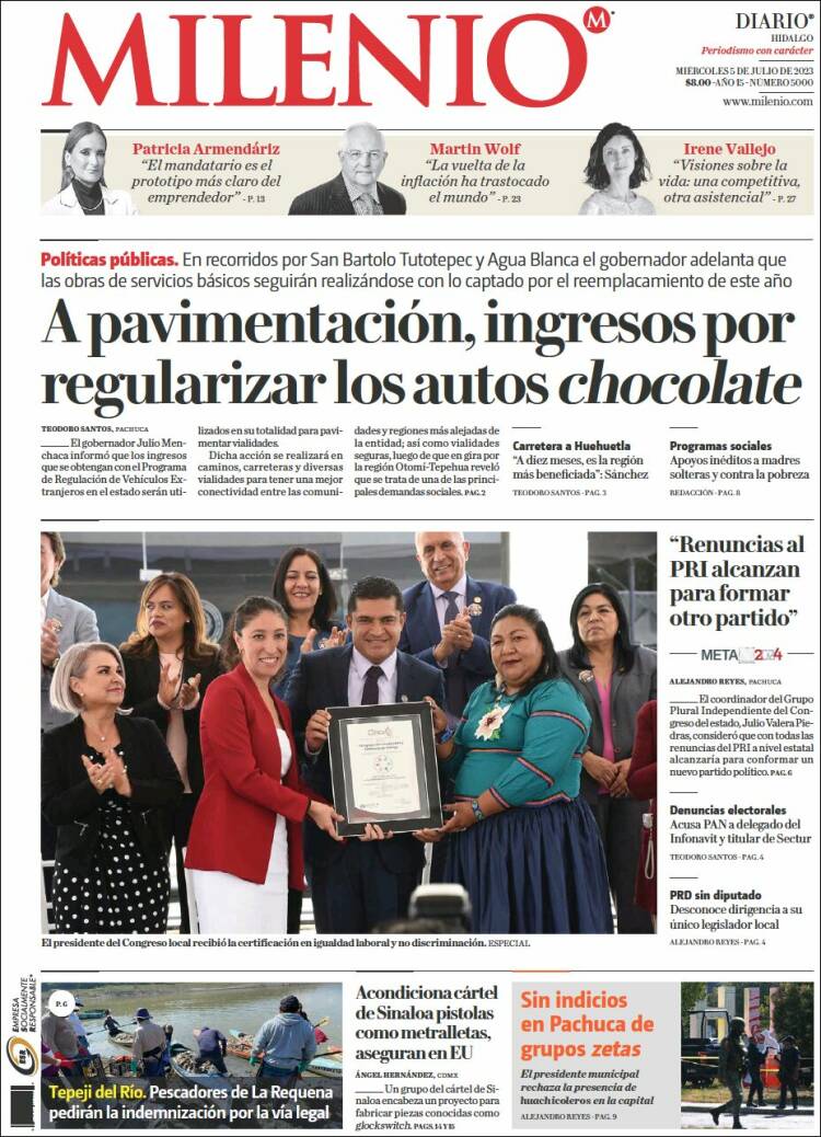 Portada de Milenio de Hidalgo (México)