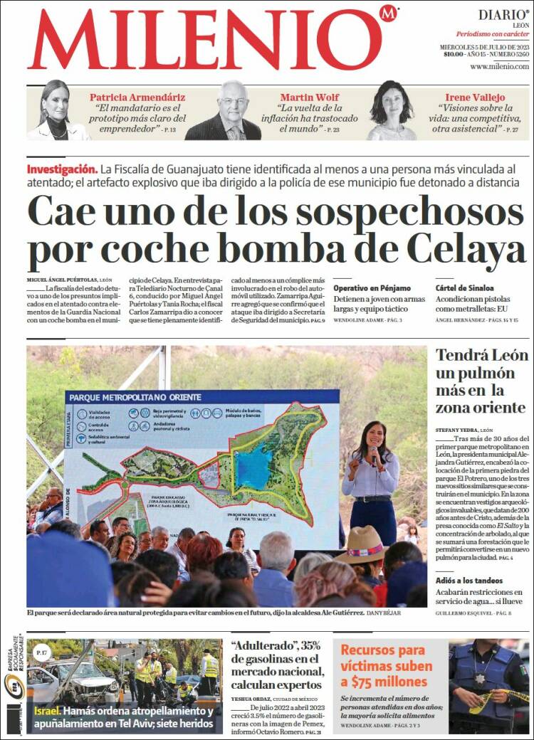 Portada de Milenio de León (México)