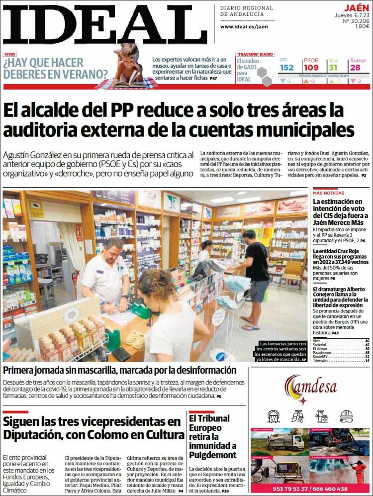 Portada de El Ideal de Jaén (España)