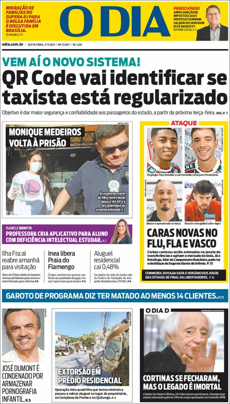 Portada de O Dia (Br&eacute;sil)