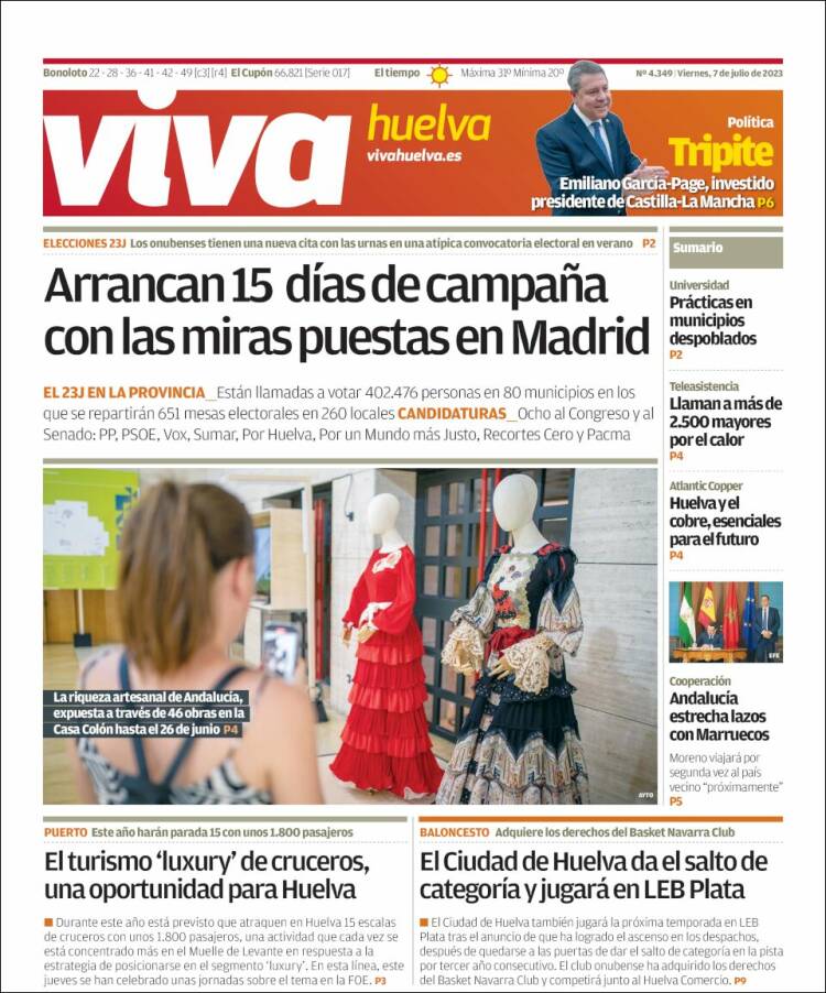 Portada de Viva Huelva (Espagne)