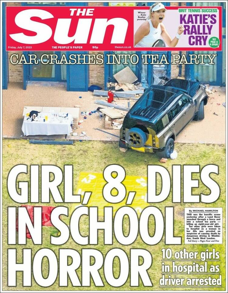 Portada de The Sun (Royaume-Uni)