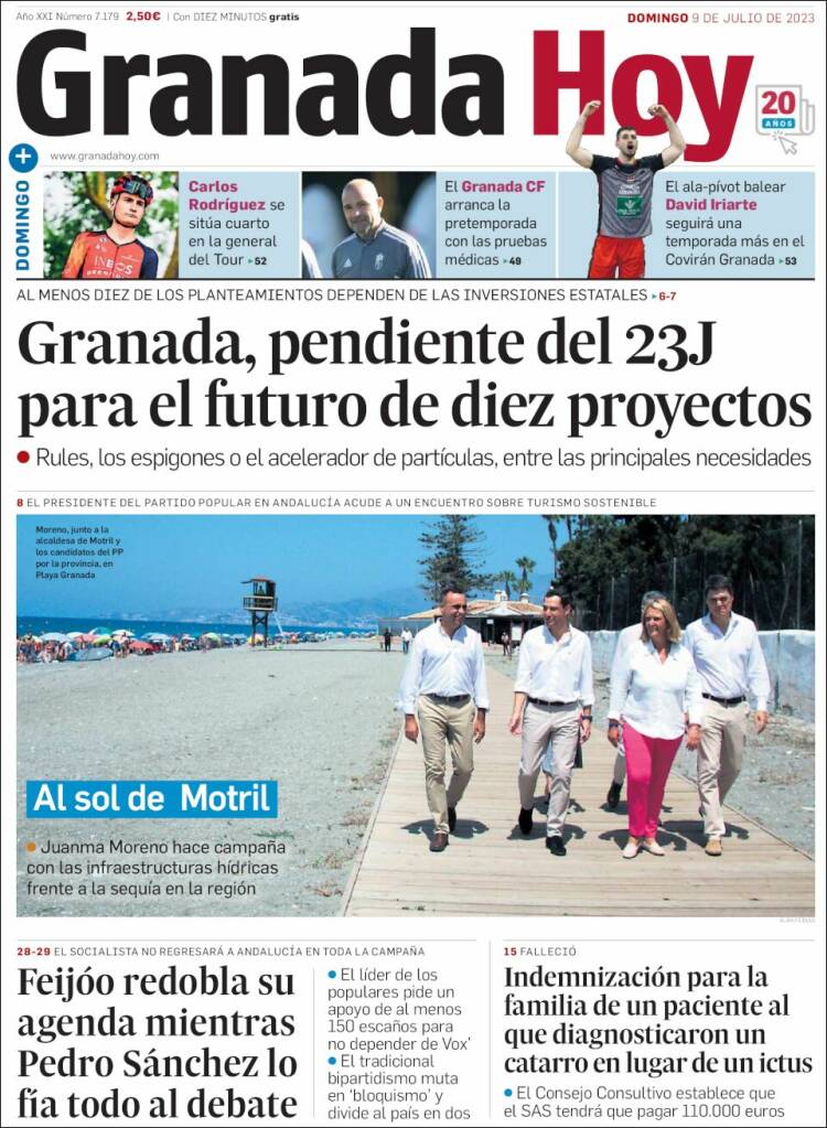 Portada de Granada Hoy (España)