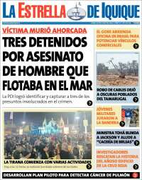 Portada de La Estrella de Iquique (Chile)