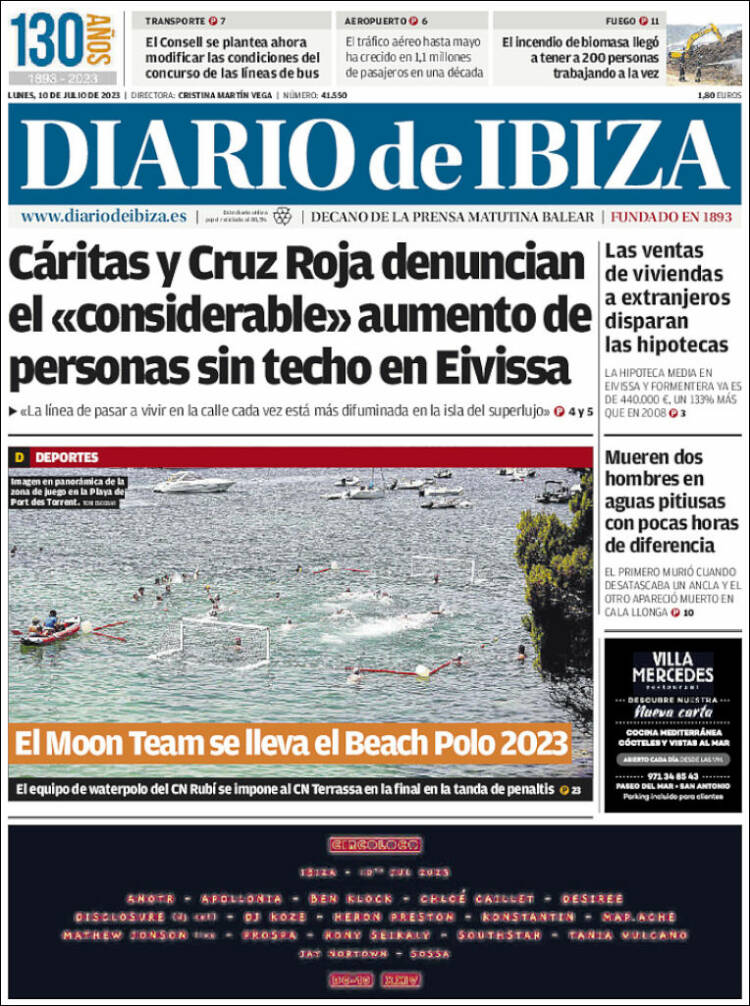 Portada de Diario de Ibiza (España)