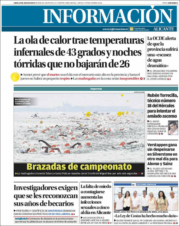 Portada de Diario Información (España)