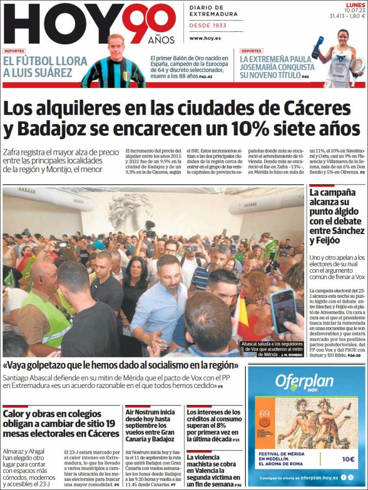 Portada de Hoy - Badajoz (España)