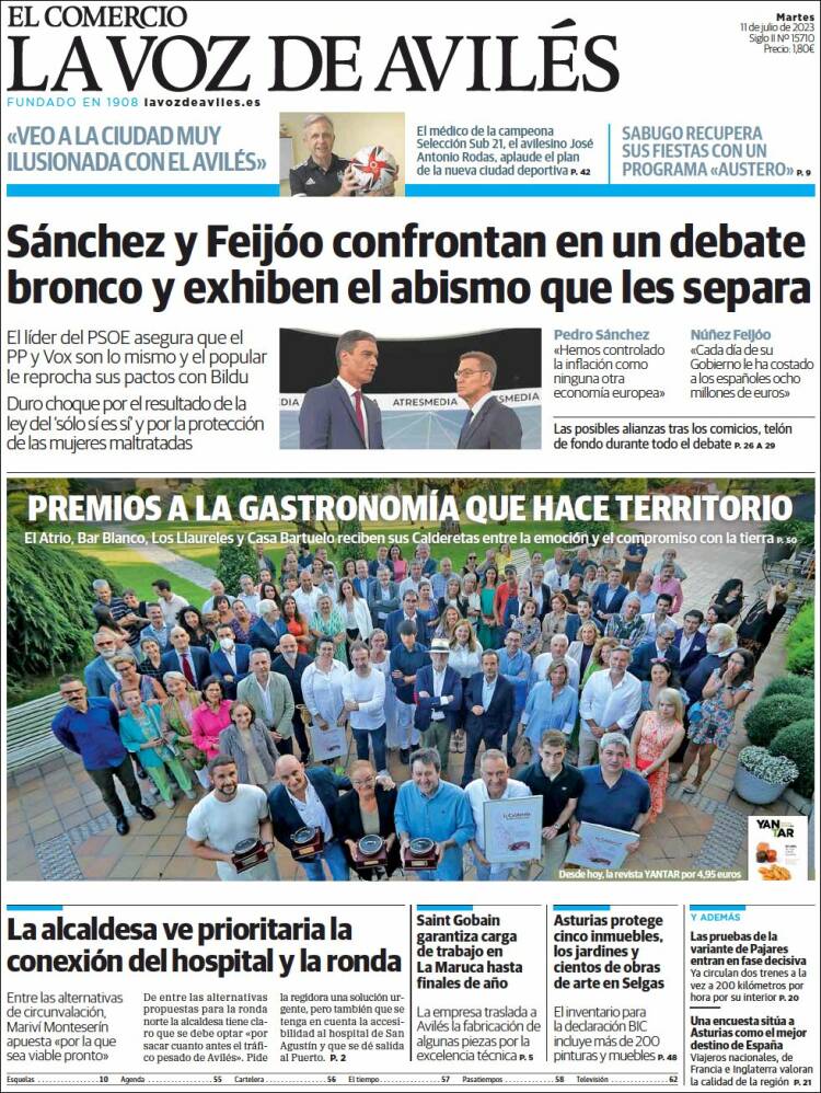 Portada de El Comercio - Avilés (Espa&ntilde;a)