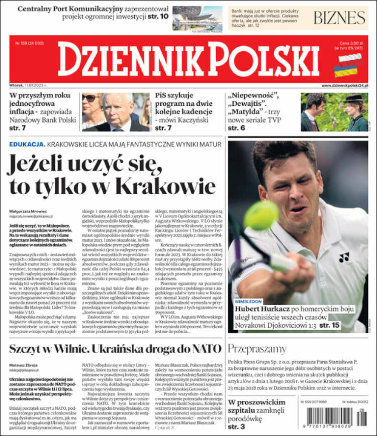 Portada de Dziennik (Polonia)