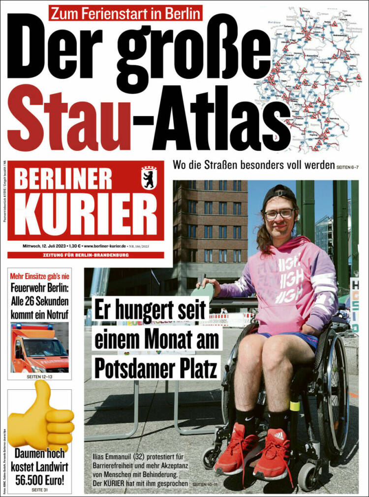 Portada de Berliner Kurier - Startseite BK (Alemania)