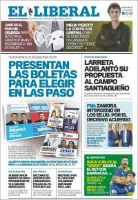 Portada de Diario El Liberal (Argentina)