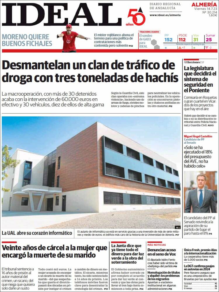 Portada de Ideal Almeria (España)