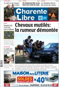 Portada de Charente Libre (Francia)