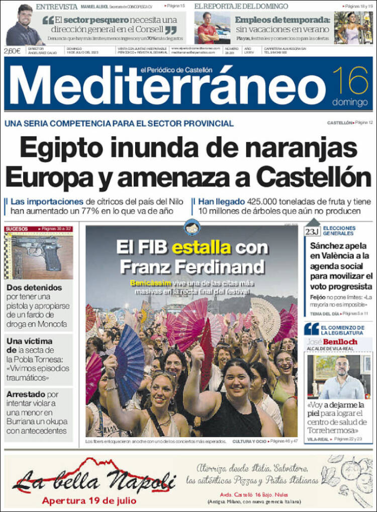 Portada de El Periódico Mediterraneo (España)