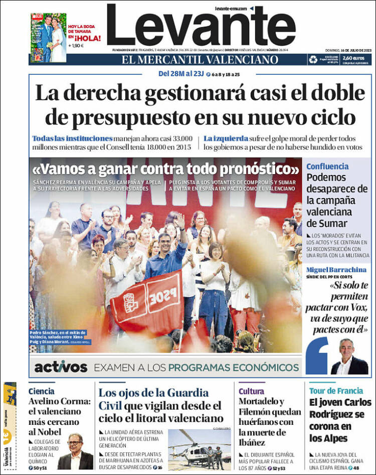 Portada de Levante (España)