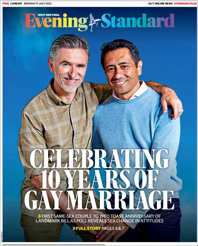 Portada de Evening Standard (Reino Unido)