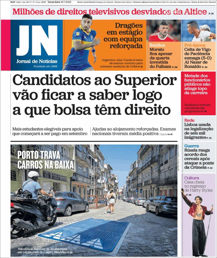 Portada de Jornal de Notícias (Portugal)