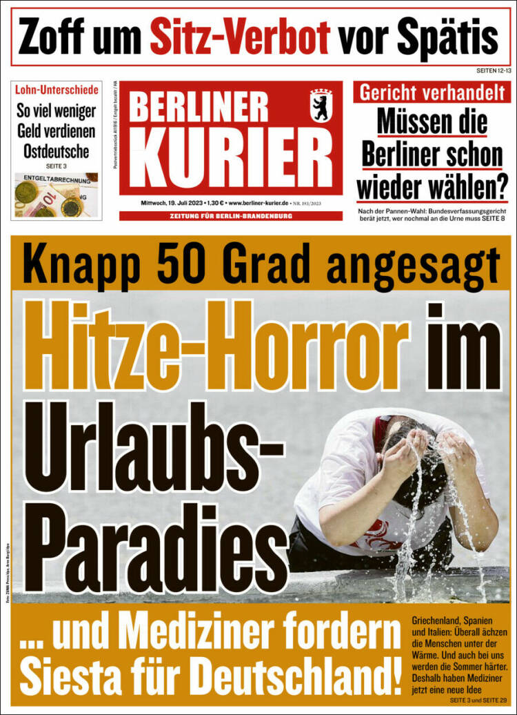 Portada de Berliner Kurier - Startseite BK (Alemania)