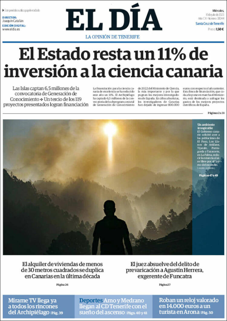 Portada de El Día (España)