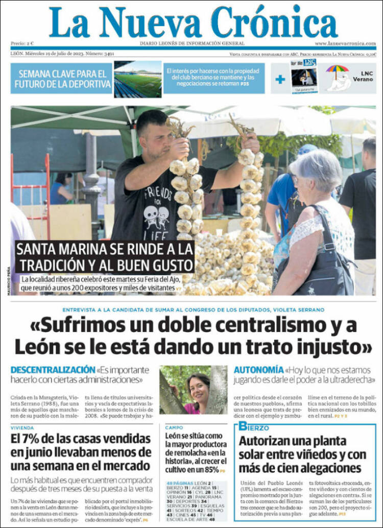 Portada de La Nueva Crónica (España)