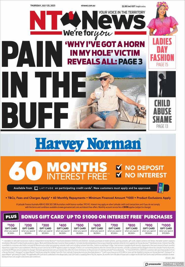 Portada de Northern Territory News (Australia)