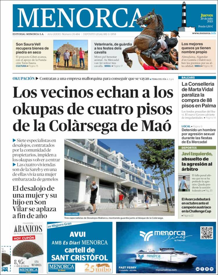 Portada de Menorca - Diario Insular (España)