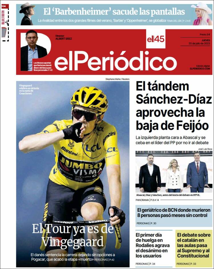 Portada de El Periódico (España)