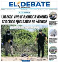 Portada de El Debate de Culiacán (México)