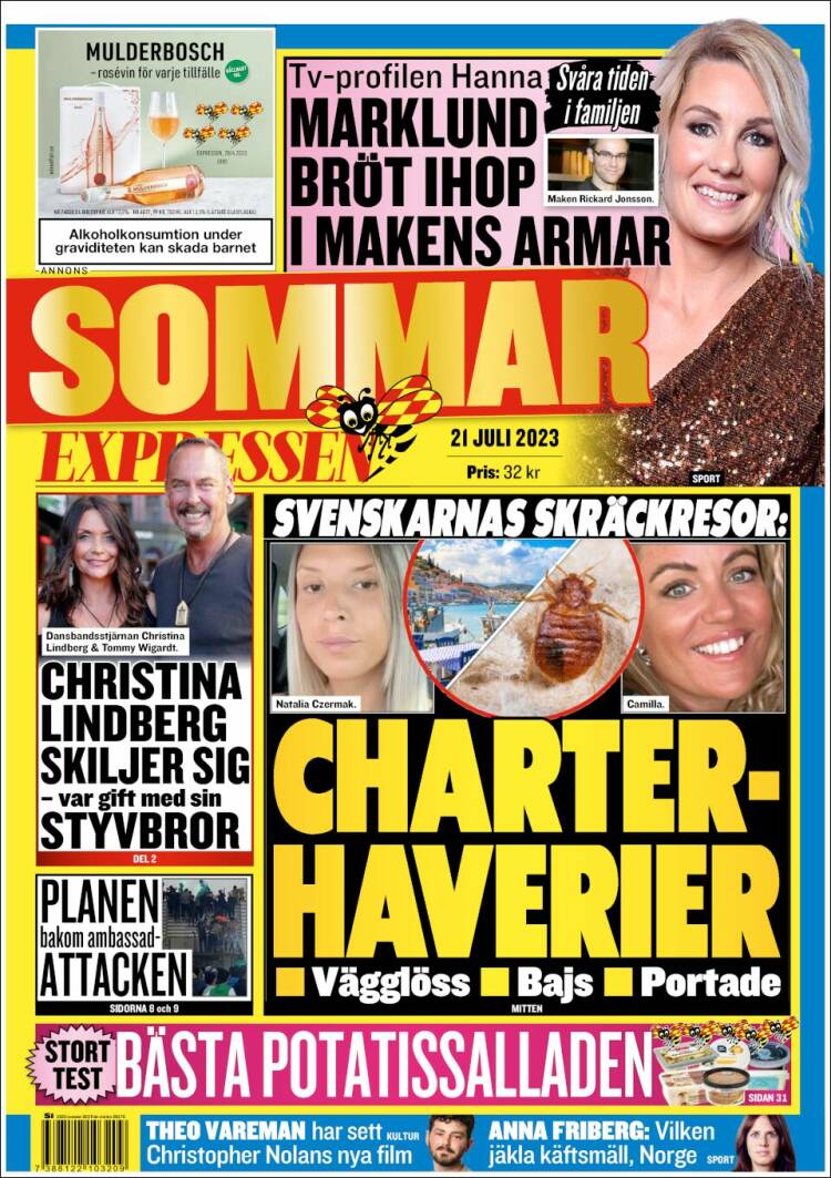 Portada de Expressen (Suecia)