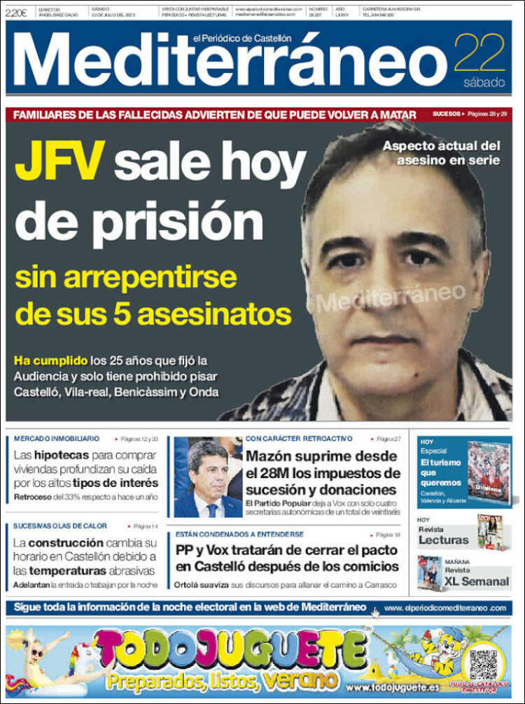 Portada de El Periódico Mediterraneo (Spain)