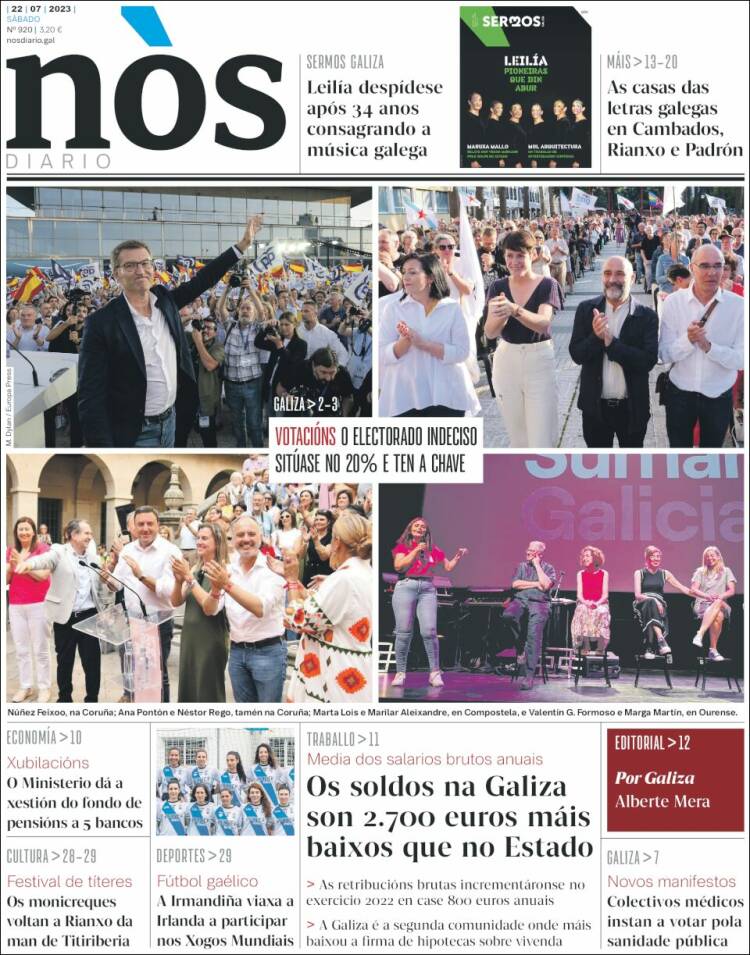 Portada de Nòs Diario (Spain)