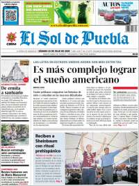 Portada de El Sol de Puebla (México)