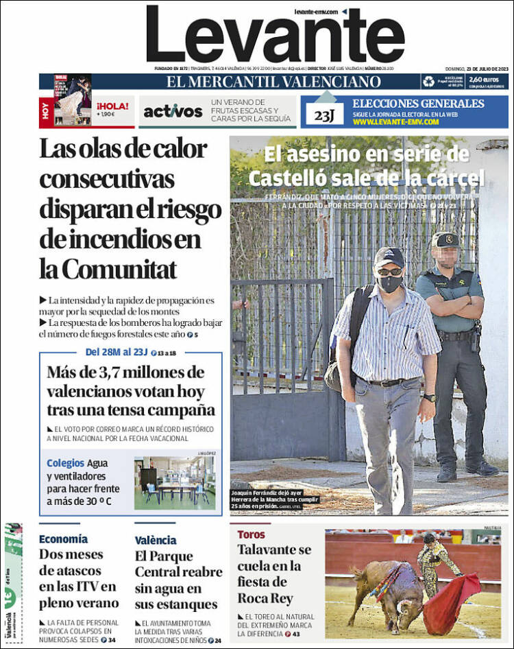 Portada de Levante (Espa&ntilde;a)