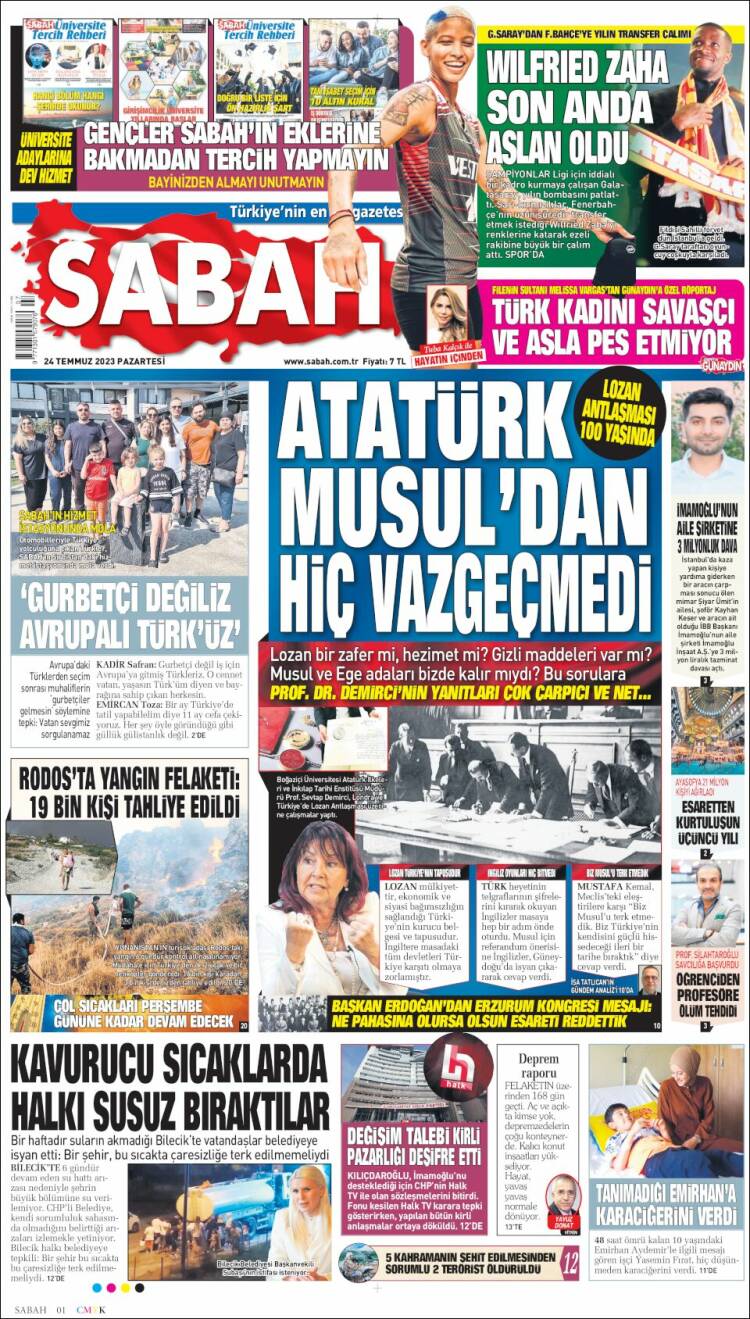 Portada de Sabah (Turqu&iacute;a)