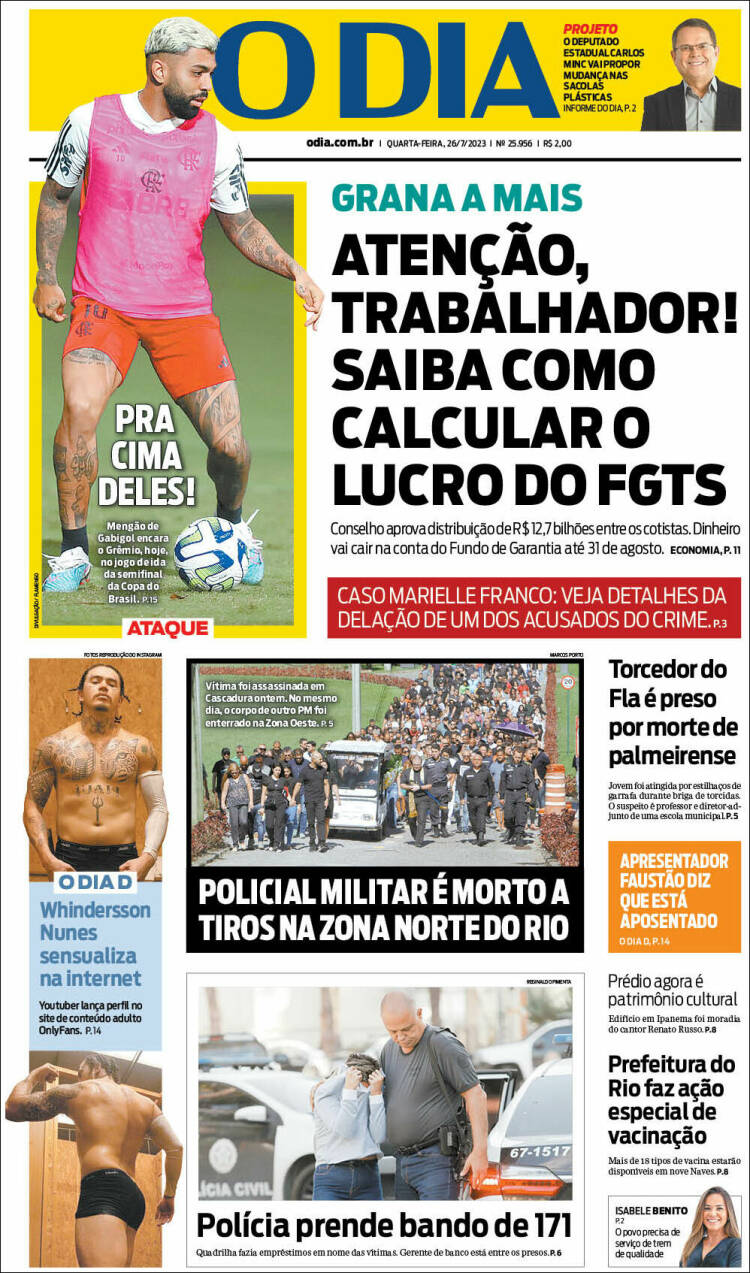 Portada de O Dia (Brasil)