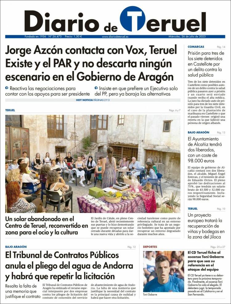 Portada de Diario de Teruel (España)