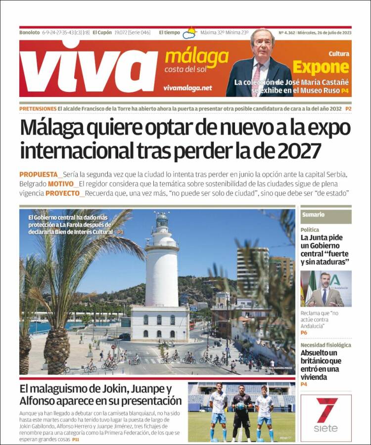 Portada de Viva Málaga (España)