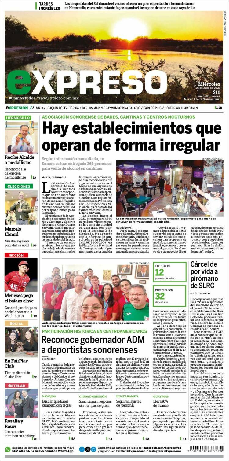 Portada de Expreso (México)