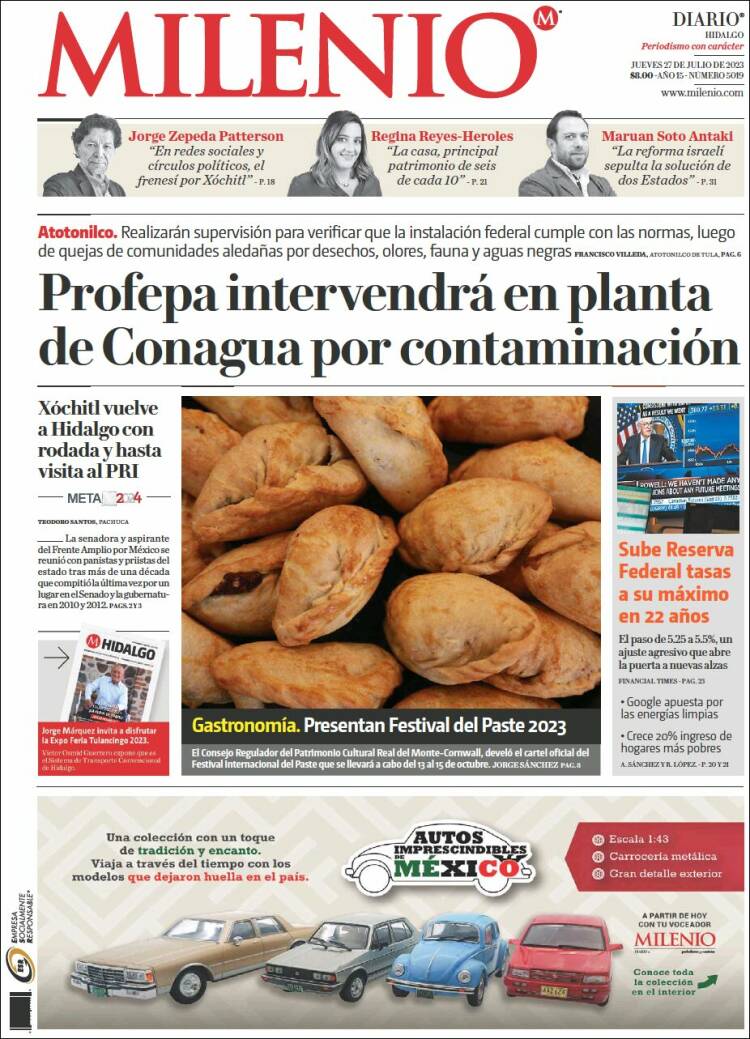 Portada de Milenio de Hidalgo (México)