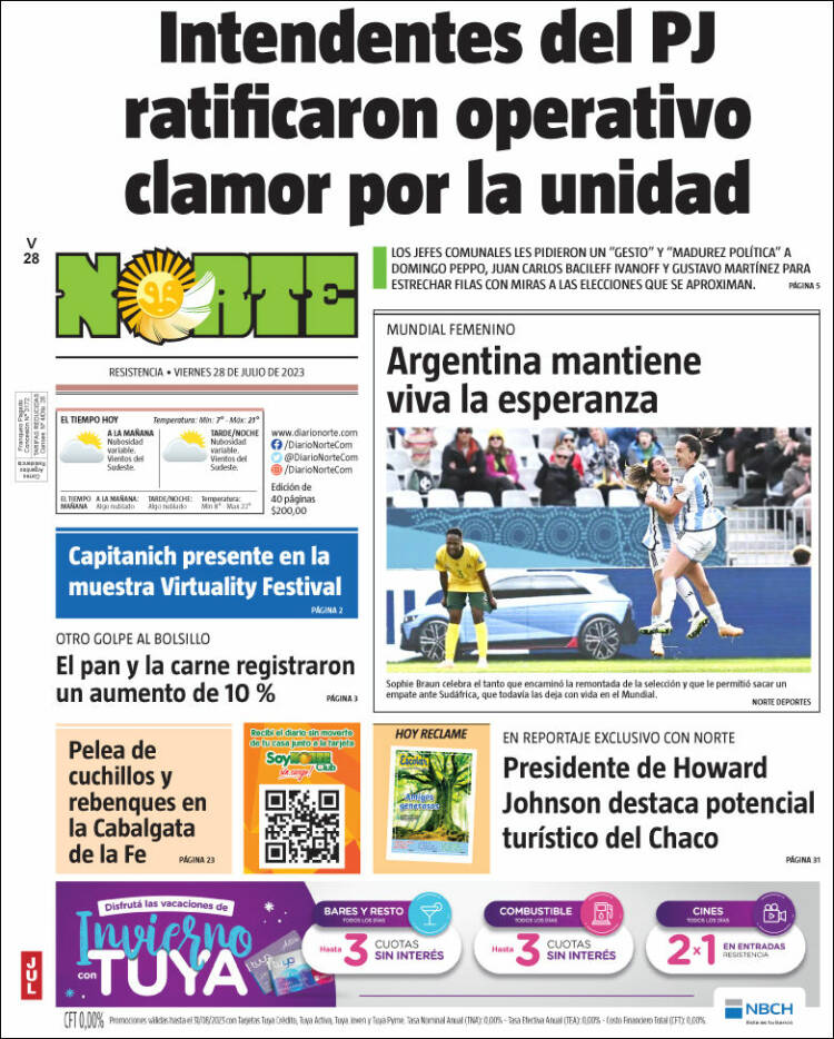 Portada de Diario Norte (Argentina)