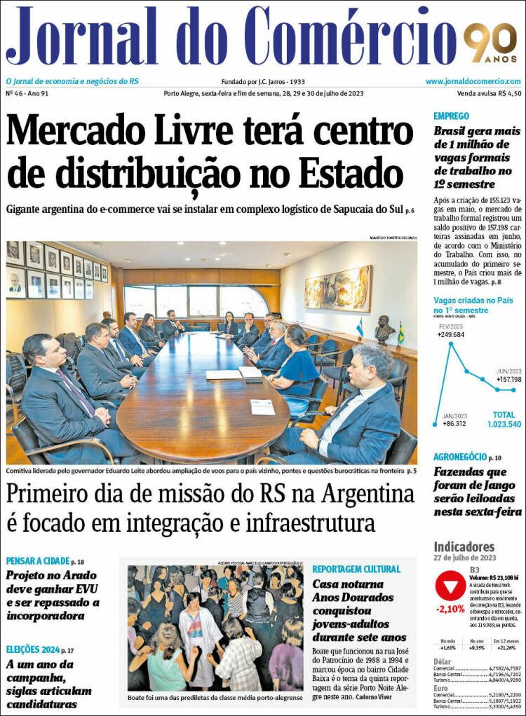 Portada de Jornal do Comércio (Brasil)