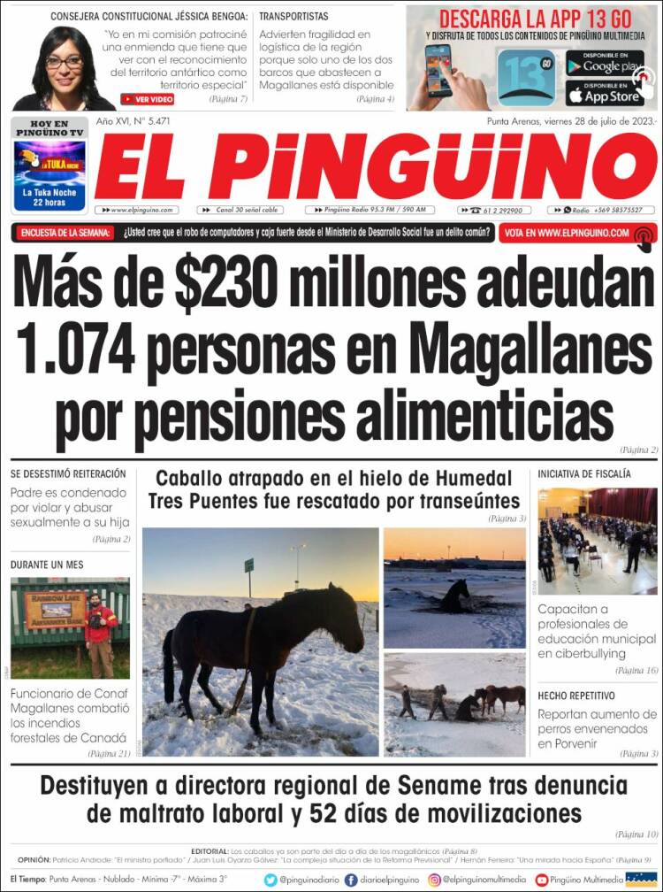 Portada de El Pingüino (Chile)