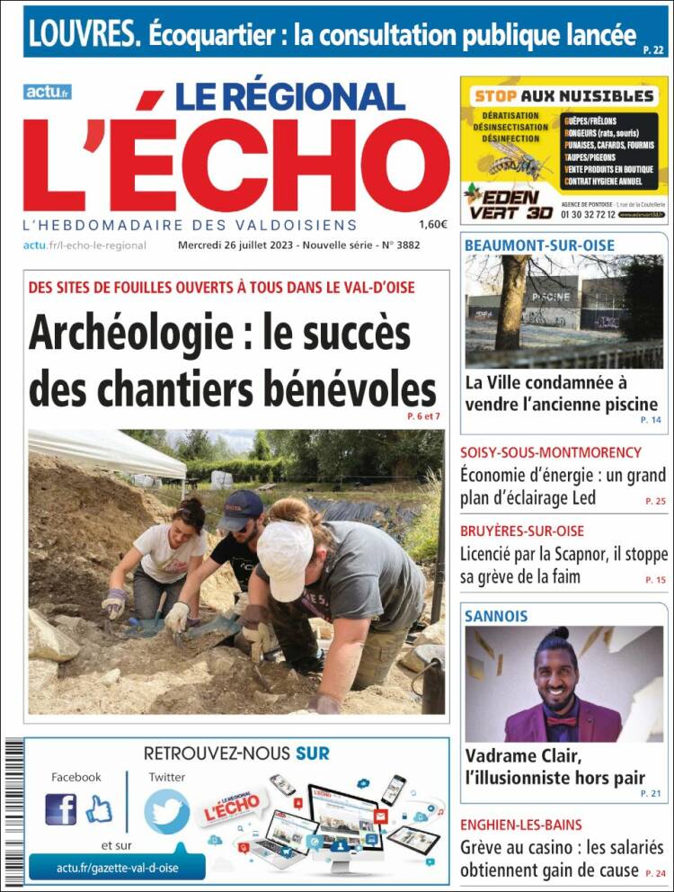 Portada de L'Echo de la Haute-Vienne (Francia)