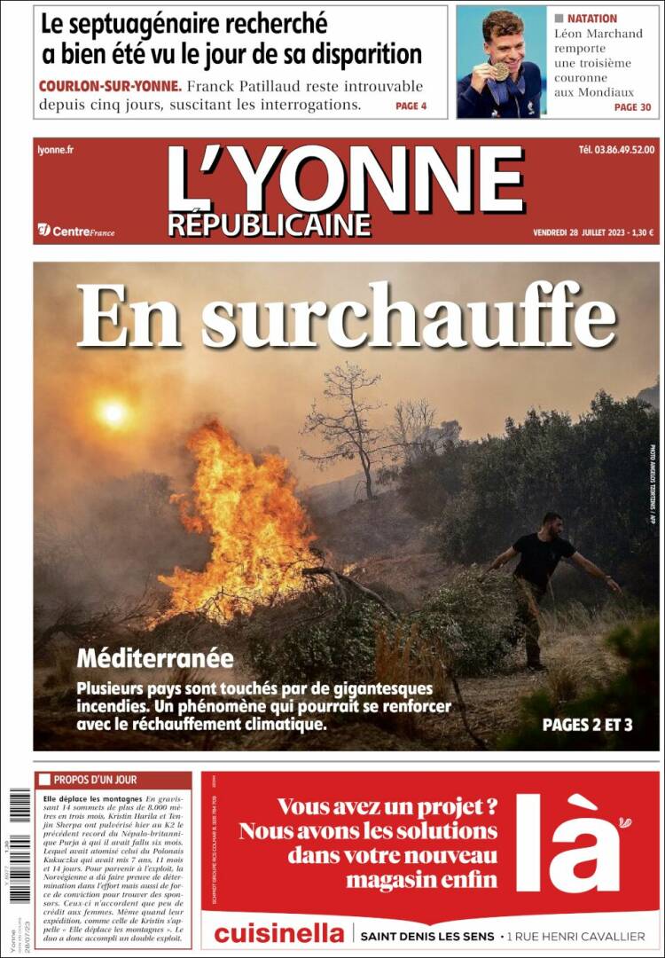 Portada de L'Yonne-Républicaine (Francia)