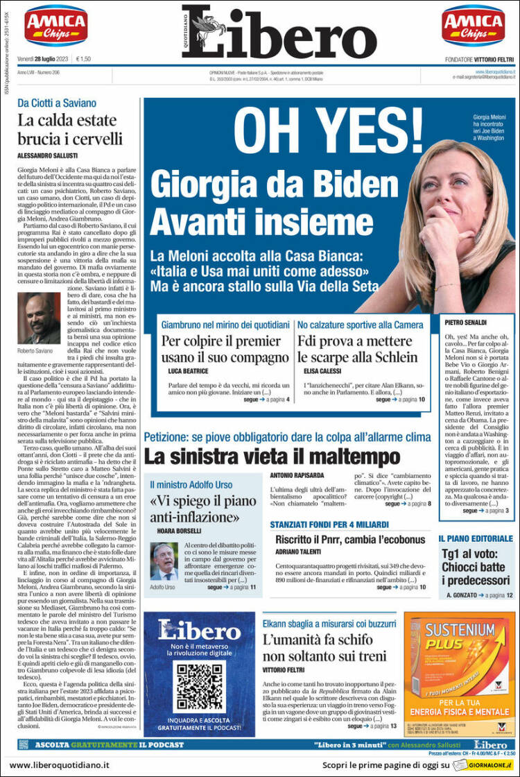 Portada de Libero (Italy)