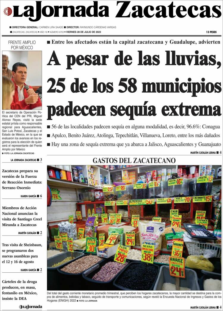 Portada de Jornada de Zacatecas (M&eacute;xico)