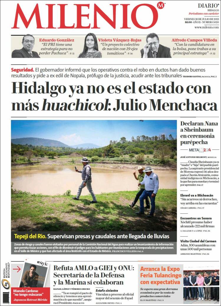 Portada de Milenio de Hidalgo (M&eacute;xico)