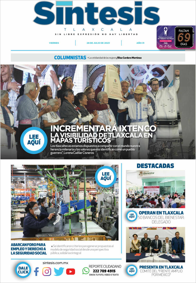 Portada de Síntesis de Tlaxcala (M&eacute;xico)